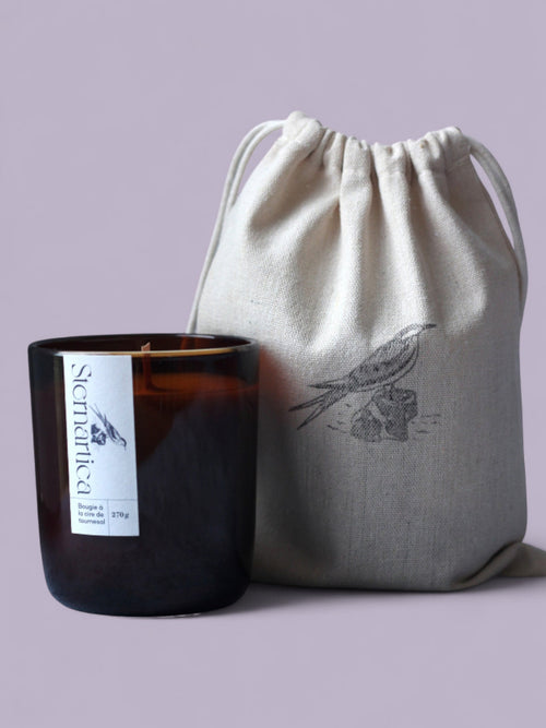 Bougie parfumée artisanale à la cire de tournesol, 270 g