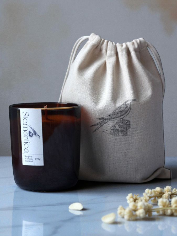 Bougie parfumée végane sans paraffine ni phtalates